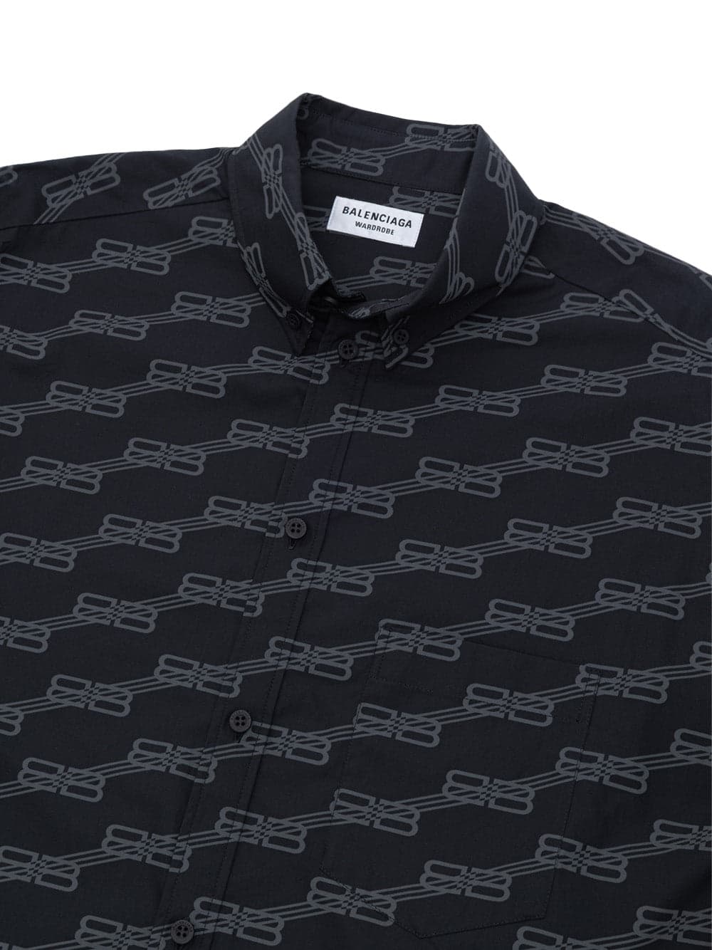 Balenciaga Camicia Manica Corta con Logo Allover da uomo in Camicie casual Drestige - Casamassima, commercioVirtuoso.it