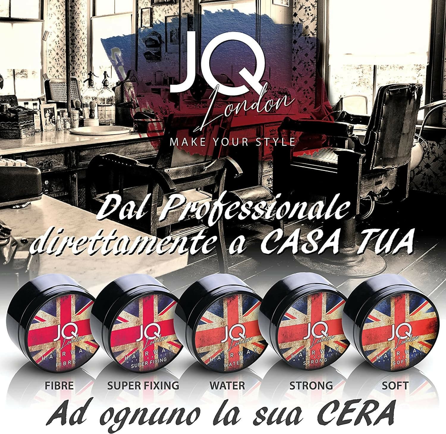 JoyQube Cera Capelli Uomo ad Acqua Professionale Tenuta Forte – Cera Modellante Effetto Lucido Anti Crespo Non Grassa, Styling Uomo Donna Barber Shop, Fissaggio Forte Lunga Durata, Profumata Made in Italy 100ml in Paste argille e cere Ricci Perfetti - Partinico, commercioVirtuoso.it