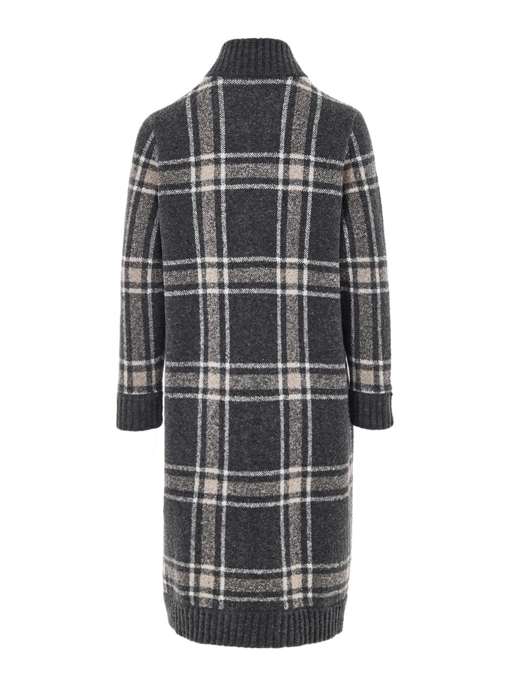 Gran Sasso Cappotto in Boucle Jacquard in Grigio con Maxi Zip da donna in Cappotti Drestige - Casamassima, commercioVirtuoso.it