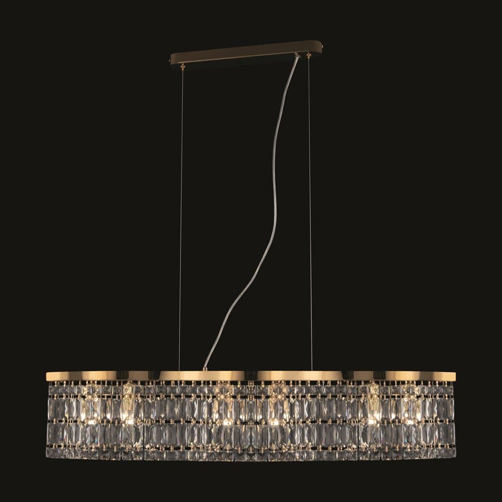 Lampadario Contemporaneo Dune Metallo Oro 6 Luci in Lampade a sospensione LuceArt - Montecorvino Pugliano, commercioVirtuoso.it