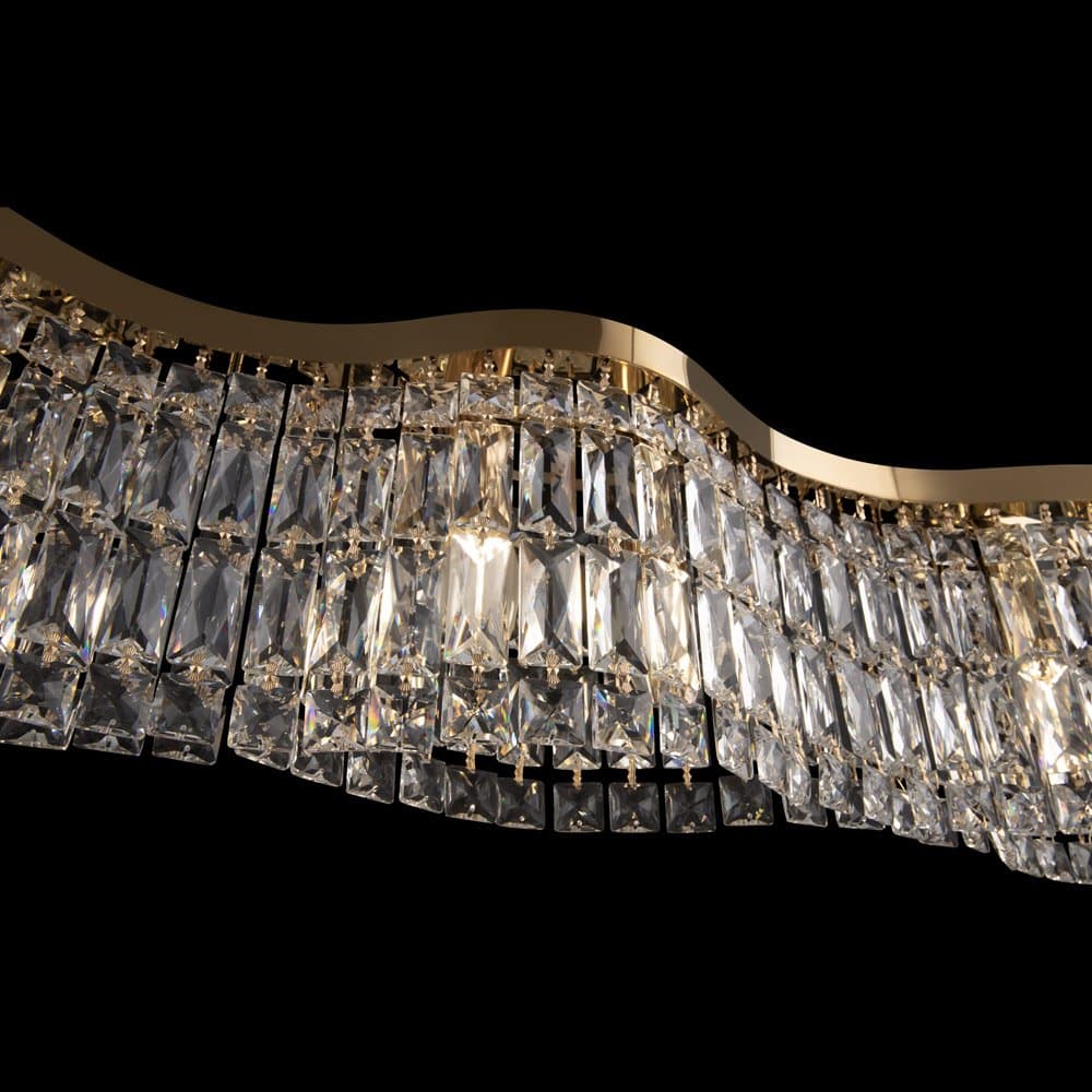 Lampadario Contemporaneo Dune Metallo Oro 6 Luci in Lampade a sospensione LuceArt - Montecorvino Pugliano, commercioVirtuoso.it