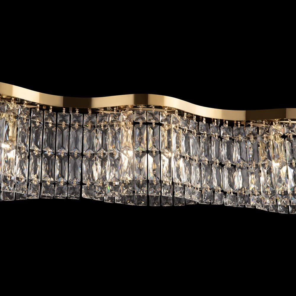 Lampadario Contemporaneo Dune Metallo Oro 6 Luci in Lampade a sospensione LuceArt - Montecorvino Pugliano, commercioVirtuoso.it