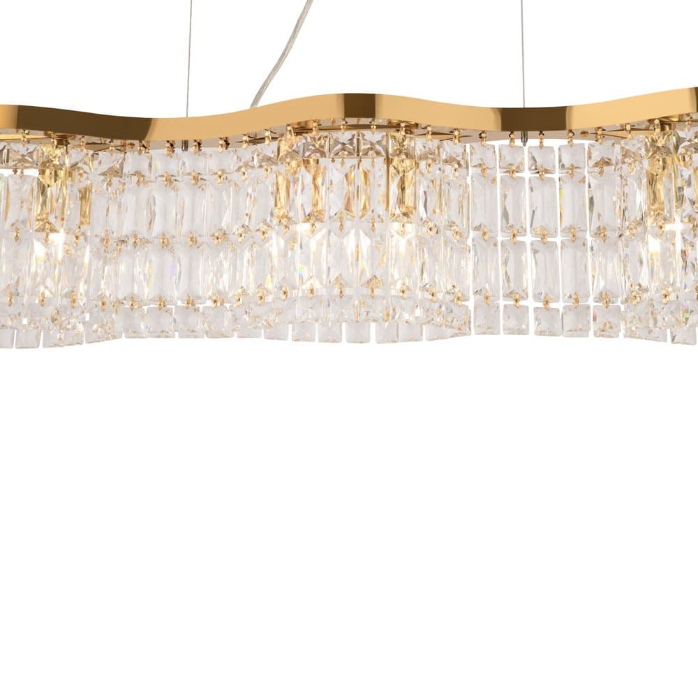 Lampadario Contemporaneo Dune Metallo Oro 6 Luci in Lampade a sospensione LuceArt - Montecorvino Pugliano, commercioVirtuoso.it