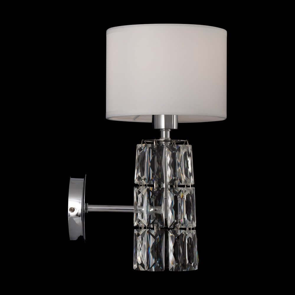 Applique Contemporanea Talento Metallo Cromo 1 Luce Diffusore Pvc Vetro Bianco in Applique LuceArt - Montecorvino Pugliano, commercioVirtuoso.it