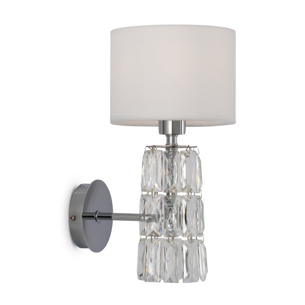 Applique Contemporanea Talento Metallo Cromo 1 Luce Diffusore Pvc Vetro Bianco in Applique LuceArt - Montecorvino Pugliano, commercioVirtuoso.it