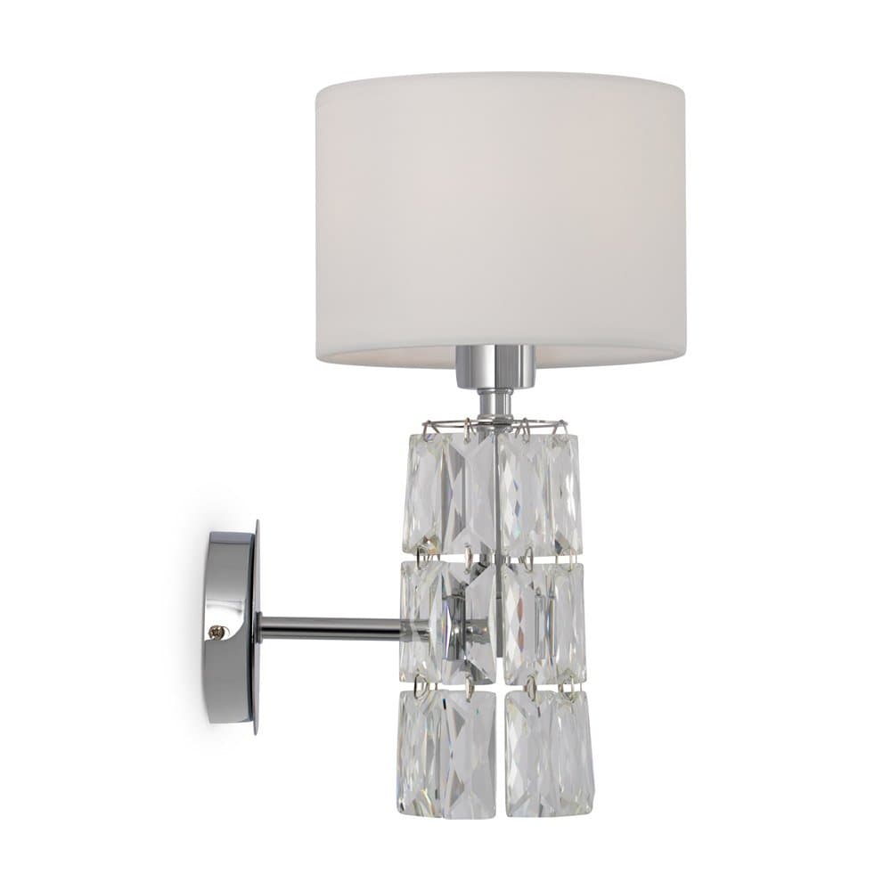 Applique Contemporanea Talento Metallo Cromo 1 Luce Diffusore Pvc Vetro Bianco in Applique LuceArt - Montecorvino Pugliano, commercioVirtuoso.it