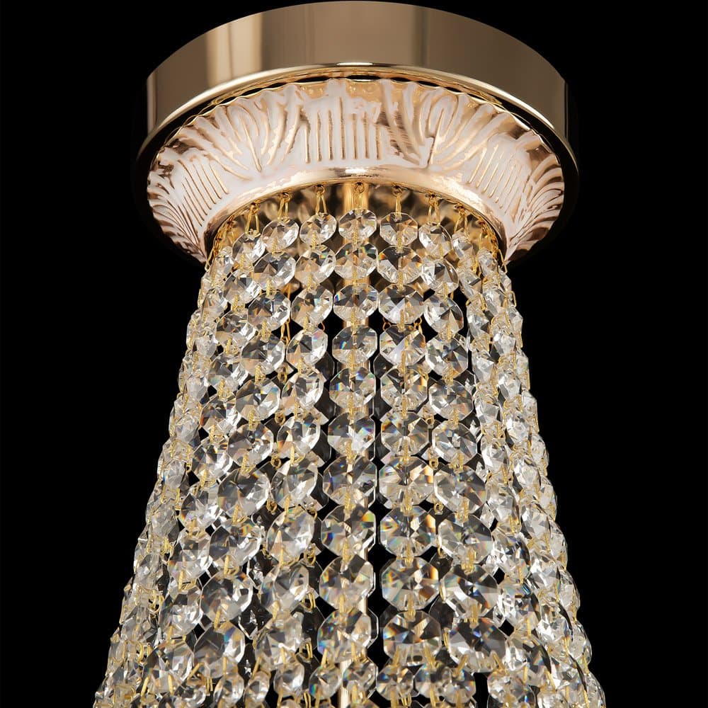 Lampadaro Contemporaneo Bella Metallo Oro 8 Luci Diffusori Metallo in Lampadari LuceArt - Montecorvino Pugliano, commercioVirtuoso.it