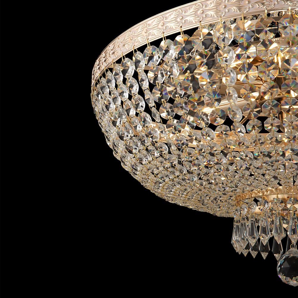 Lampadaro Contemporaneo Bella Metallo Oro 8 Luci Diffusori Metallo in Lampadari LuceArt - Montecorvino Pugliano, commercioVirtuoso.it