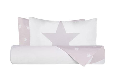 Set copripiumino federe letto 100% cotone stampa digitale STELLA ROSA/STELLINE in Set copripiumini e federe Vanita di raso - Sesto San Giovanni, commercioVirtuoso.it