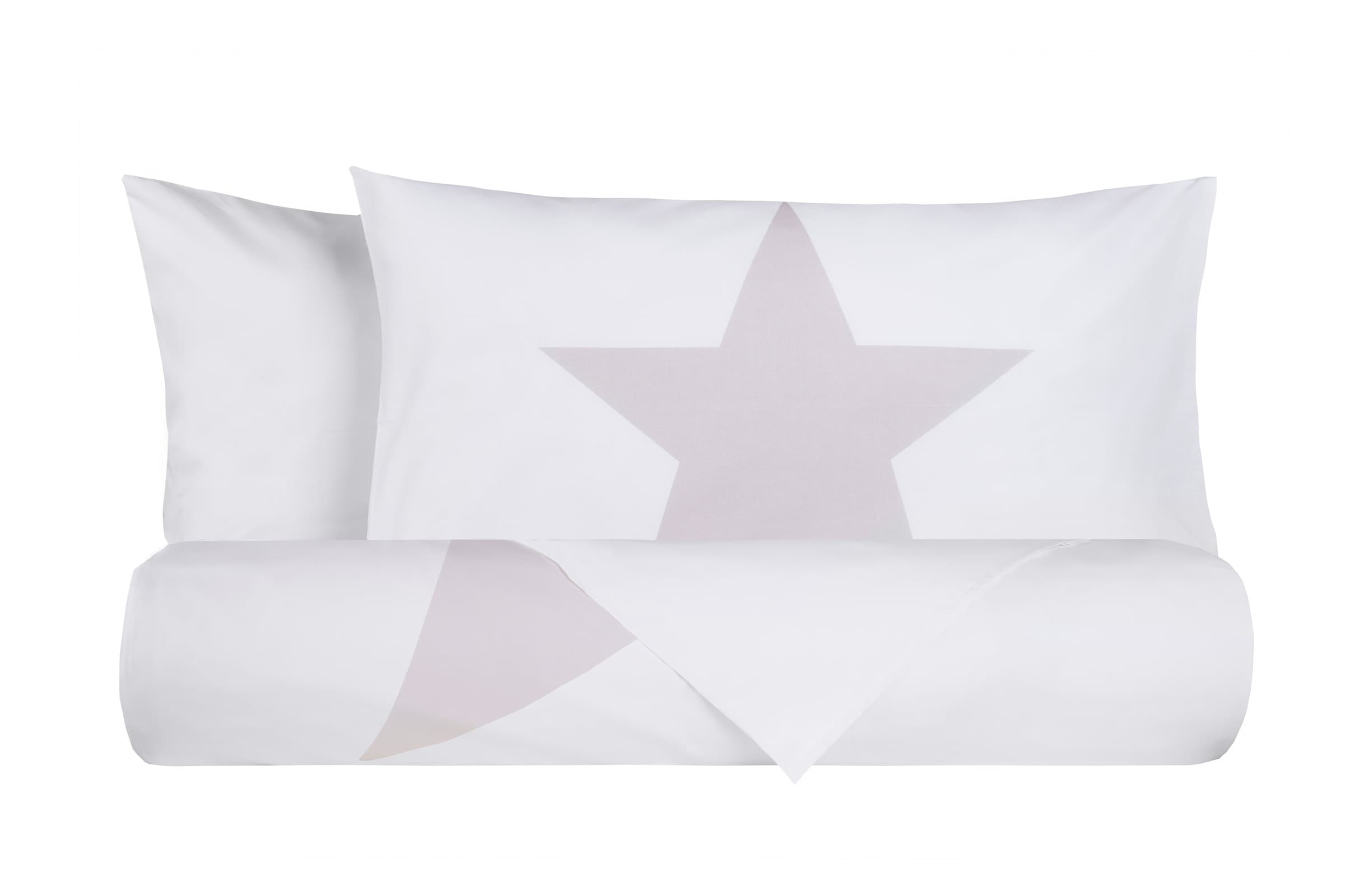 Set copripiumino federe letto 100% cotone stampa digitale STELLA ROSA/BIANCO in Set copripiumini e federe Vanita di raso - Sesto San Giovanni, commercioVirtuoso.it