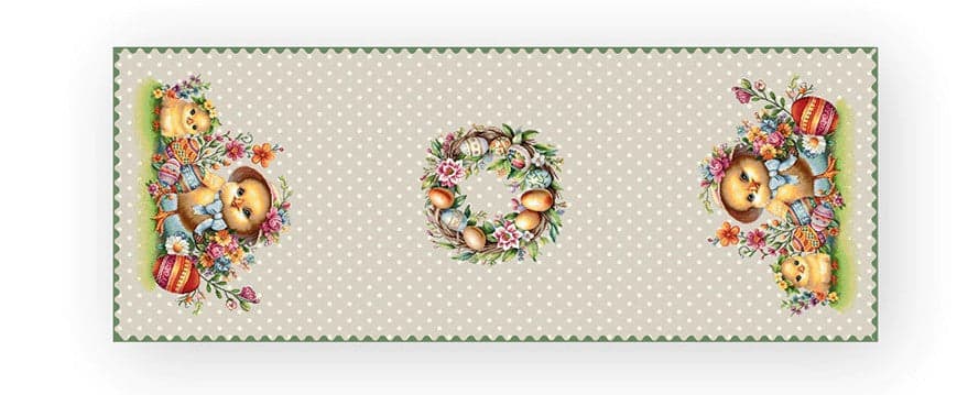 Runner pasquale in gobelin 45×140 cm – Dis. Pasqua 2 Vingi in Runner Falco Biancheria - Parete, commercioVirtuoso.it