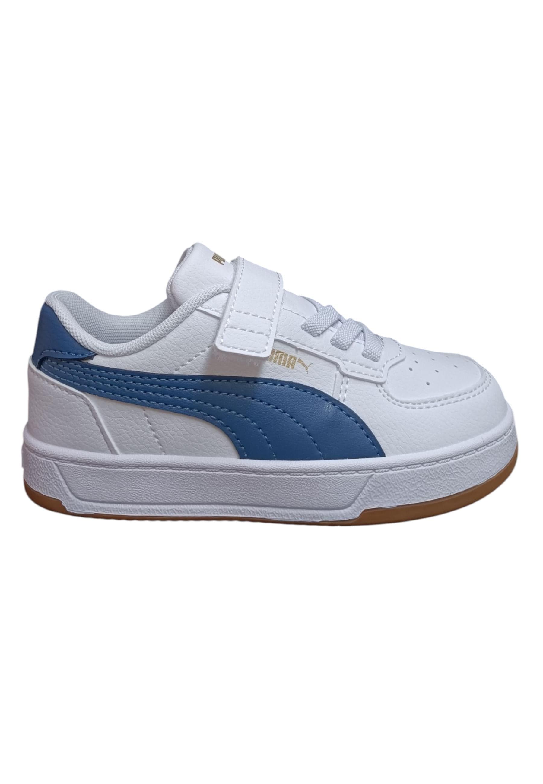 sarpe sneakers Bambini e ragazzi PUMA CAVEN  bianco-blue laccio elastico e velcro - 6