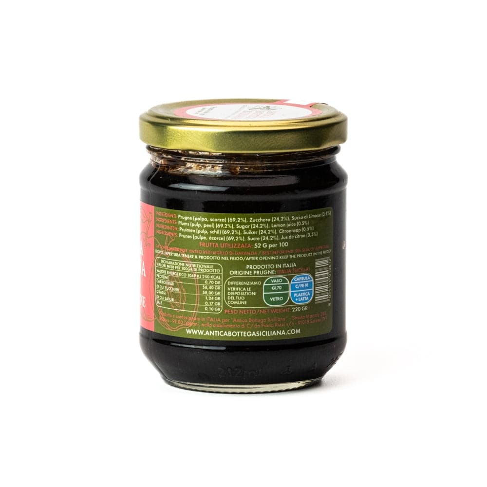 MARMELLATA DI PRUGNE 220 GR in Confetture e conserve Antica Bottega Siciliana - Misiliscemi, commercioVirtuoso.it