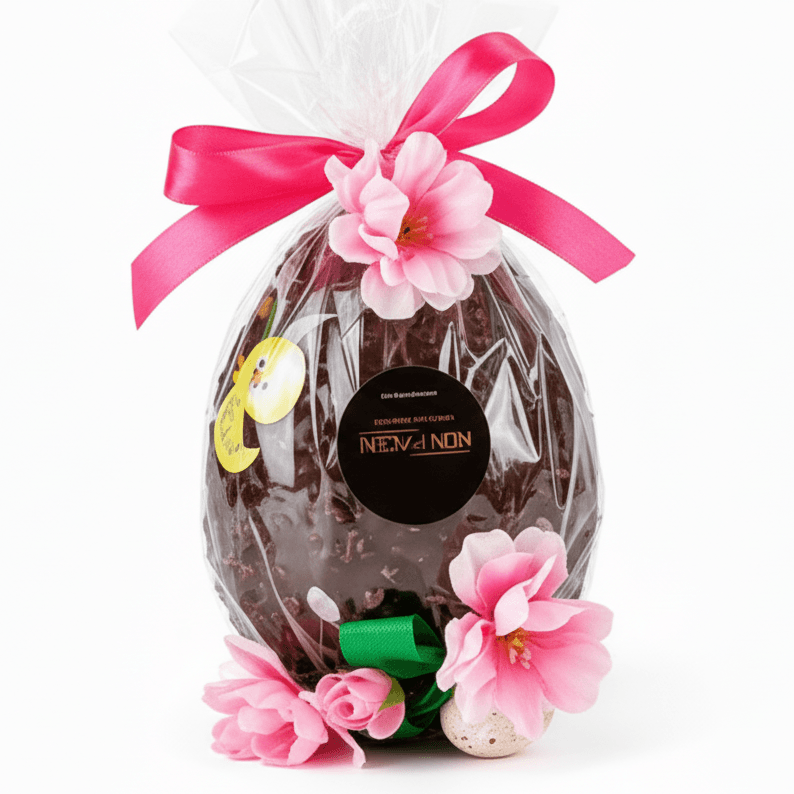Uovo Nocciolato Artrigianale Latte o Bianco o Fondente 250gr Confezionato a caramella in Colombe pasquali Neri Piaceri - Cavezzo, commercioVirtuoso.it