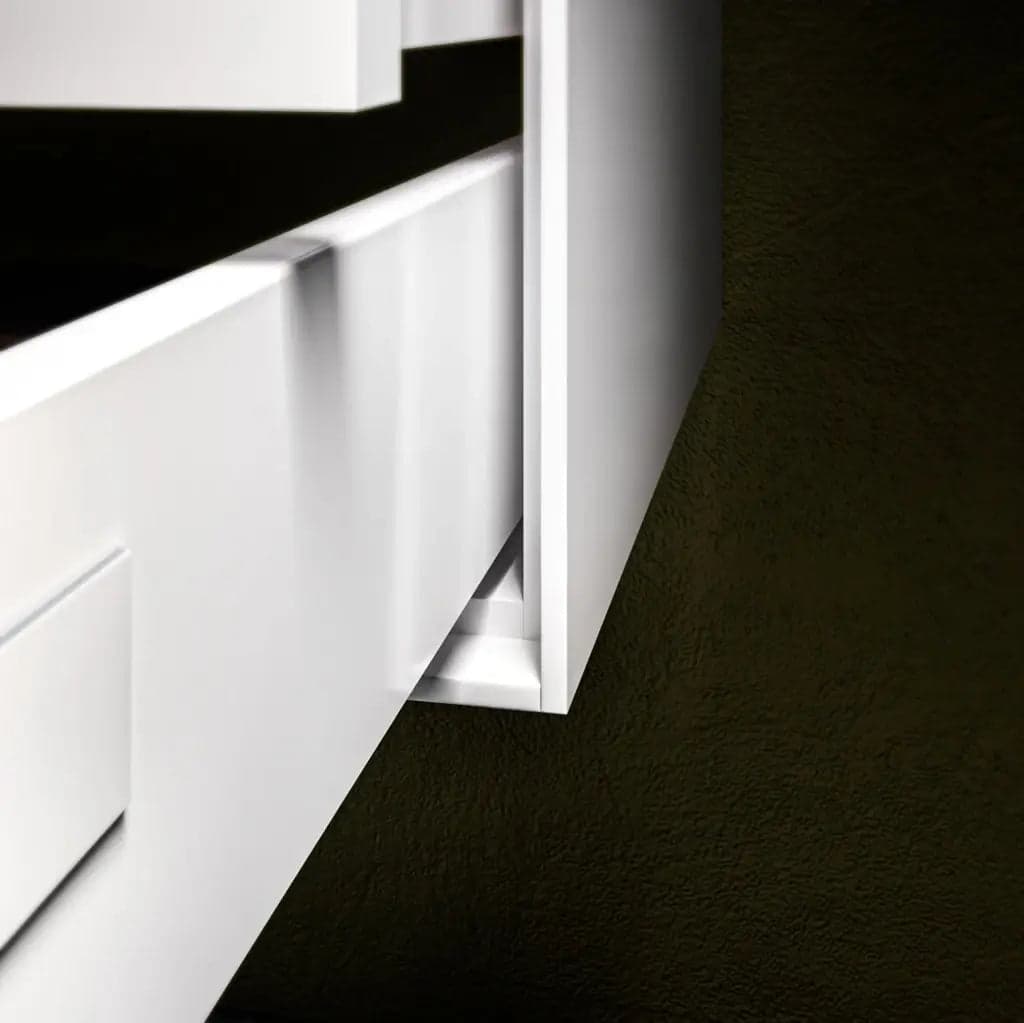 Composizione Mobile Bagno 70cm Sospeso Due Cassetti e Specchio - Mobile Bagno TFT