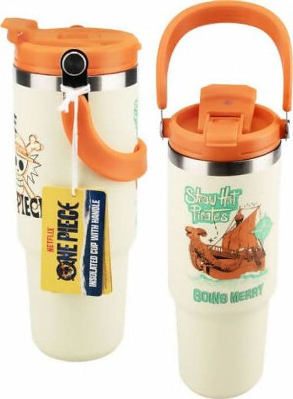 ONE PIECE NETFLIX - Jolly Roger - XL Insulated Cup 900ml with Handle in Storia Cartoleria Deja Vu - Crotone, commercioVirtuoso.it