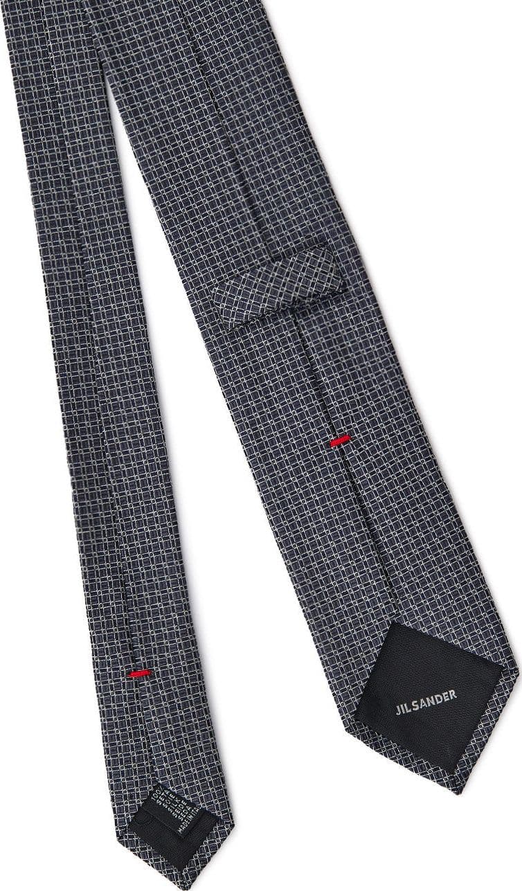 JIL SANDER Cravatta in Grigio e Blu Navy 7 cm Jil Sander da uomo in Cravatte Drestige - Casamassima, commercioVirtuoso.it