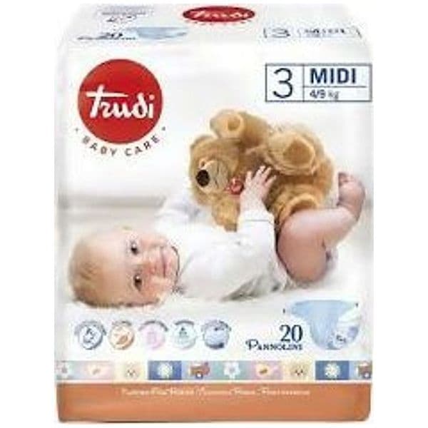 TRUDI Baby Care Pannolini Per Bambini - comfort e protezione - tutte le misure disponibili - 6 pacchi in Pannolini per bambini Sanitaria Gioia del Bimbo - Villa San Giovanni, commercioVirtuoso.it