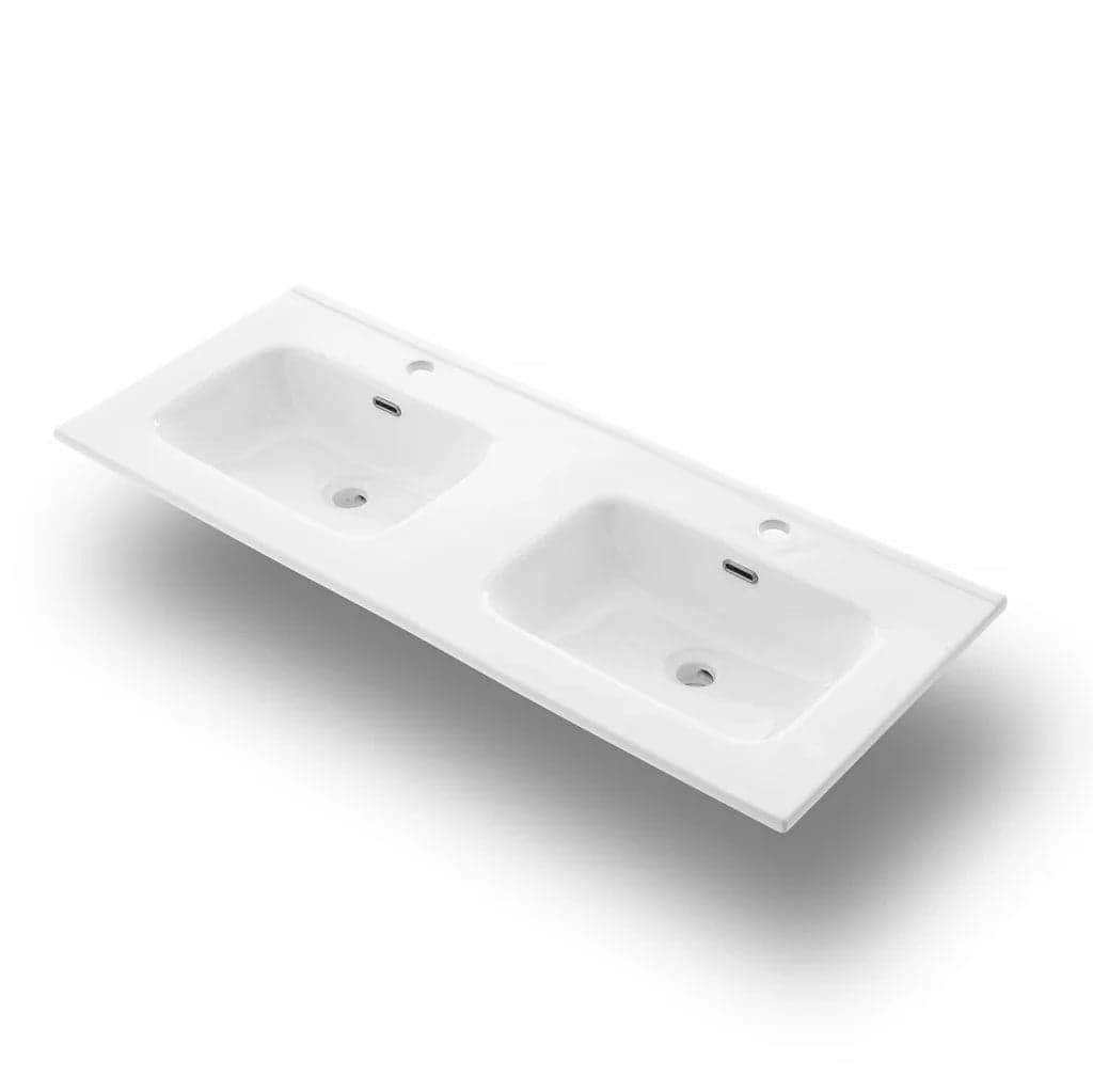Composizione Bagno Sospesa 120cm Doppio Lavabo - Solmira in Mobiletti con lavabo Shopbagno.it - Roma, commercioVirtuoso.it