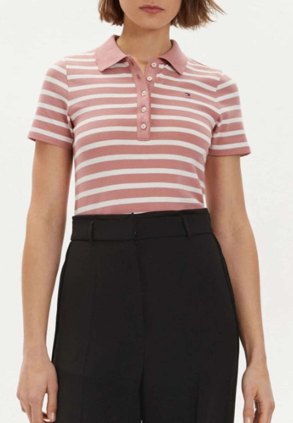 Tommy Hilfiger POLO 1985 SLIM POLO STRIPE da donna in Polo Drestige - Casamassima, commercioVirtuoso.it