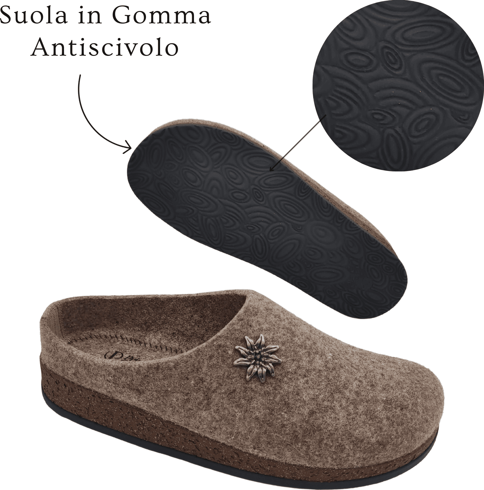 Primo Calzature Ottime Ciabatte Uomo Invernali, Pantofole Tirolesi in Lana per Casa 100% Made in Italy in Pantofole Primo Calzature - Venezia, commercioVirtuoso.it