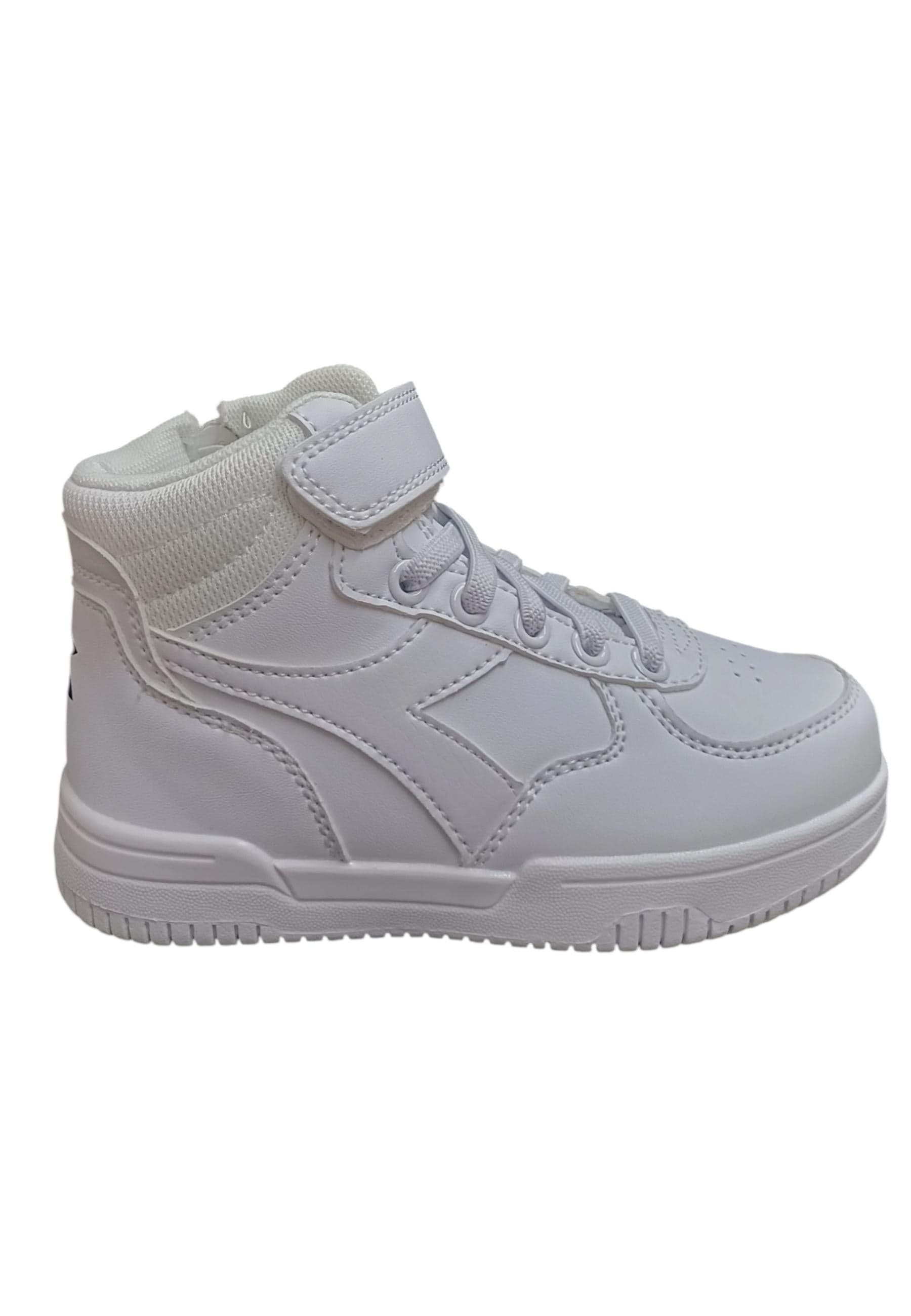 Scarpe sneakers Bambini e ragazzi Diadora RAPTOR  bianco laccio elastico e velcro - 6