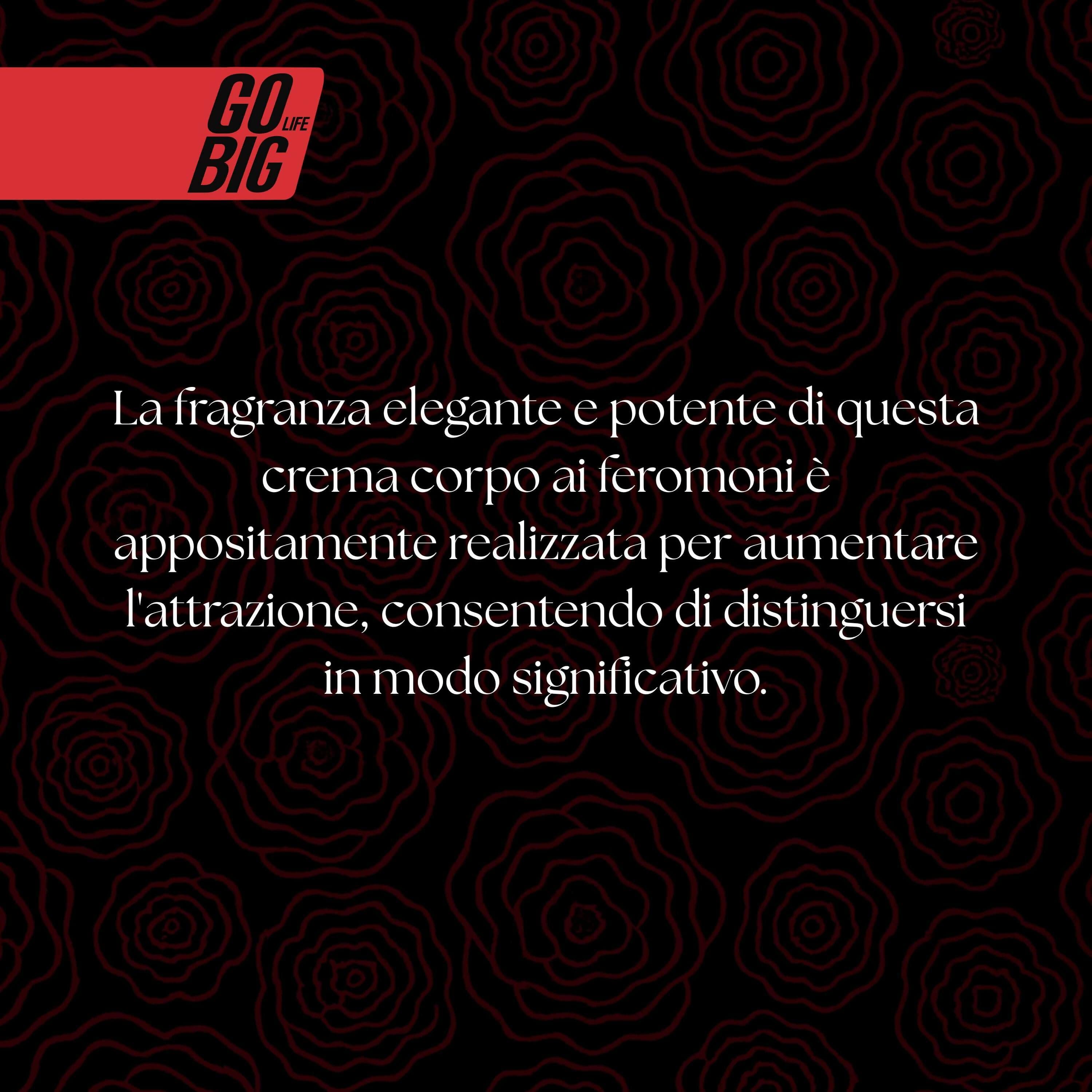 Gobig life crema corpo ai feromoni con vitamina e e lectina - idratazione profonda, aumento dell'attrattiva e sicurezza - formula con ingredienti naturali - profumo seduce e attrae in Afrodisiaci BasketGuru Italia - Palermo, commercioVirtuoso.it