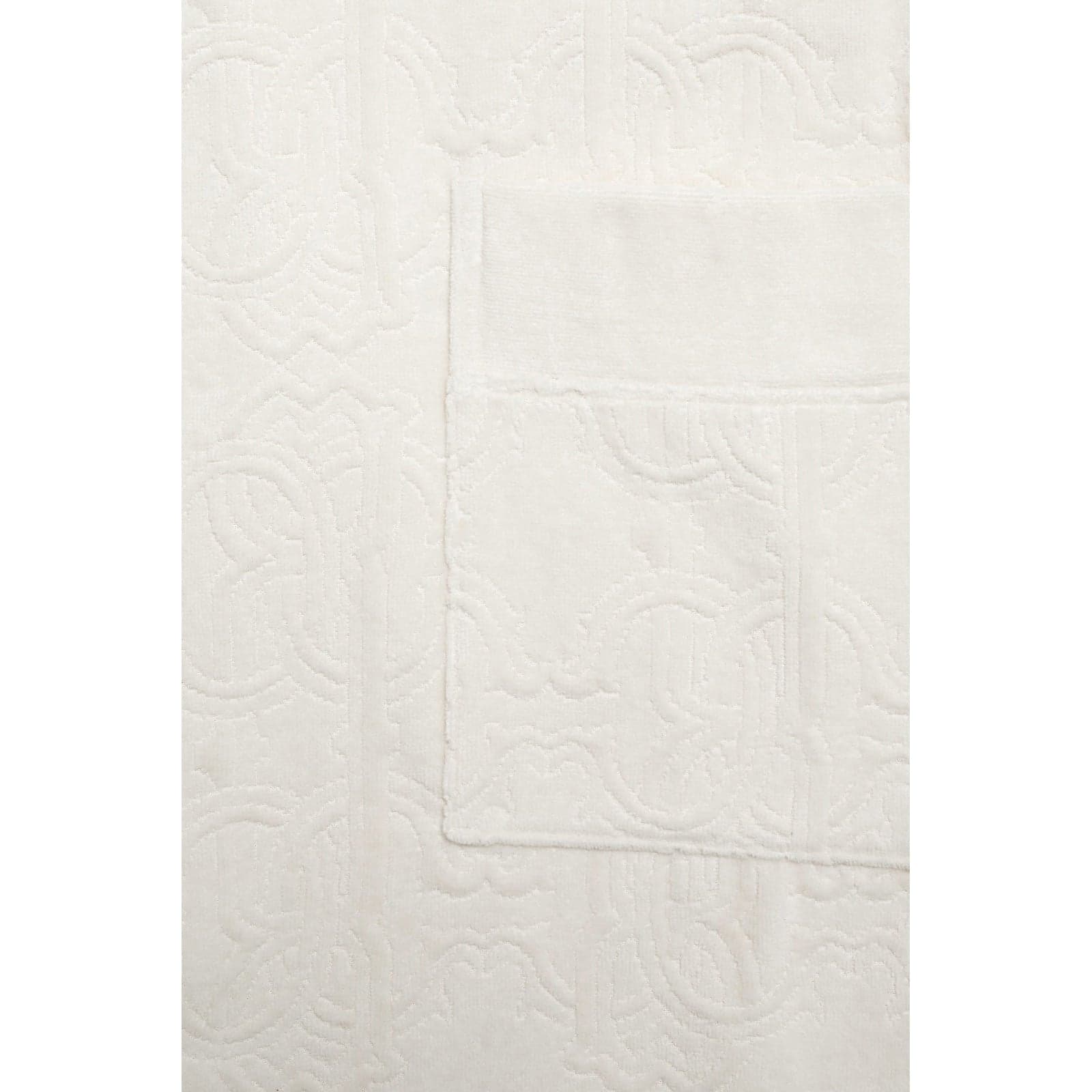 Accappatoio Roberto Cavalli Logo S/M bianco, in spugna di cotone, con cappuccio, tasche e cintura, design elegante con logo, Made in Italy.