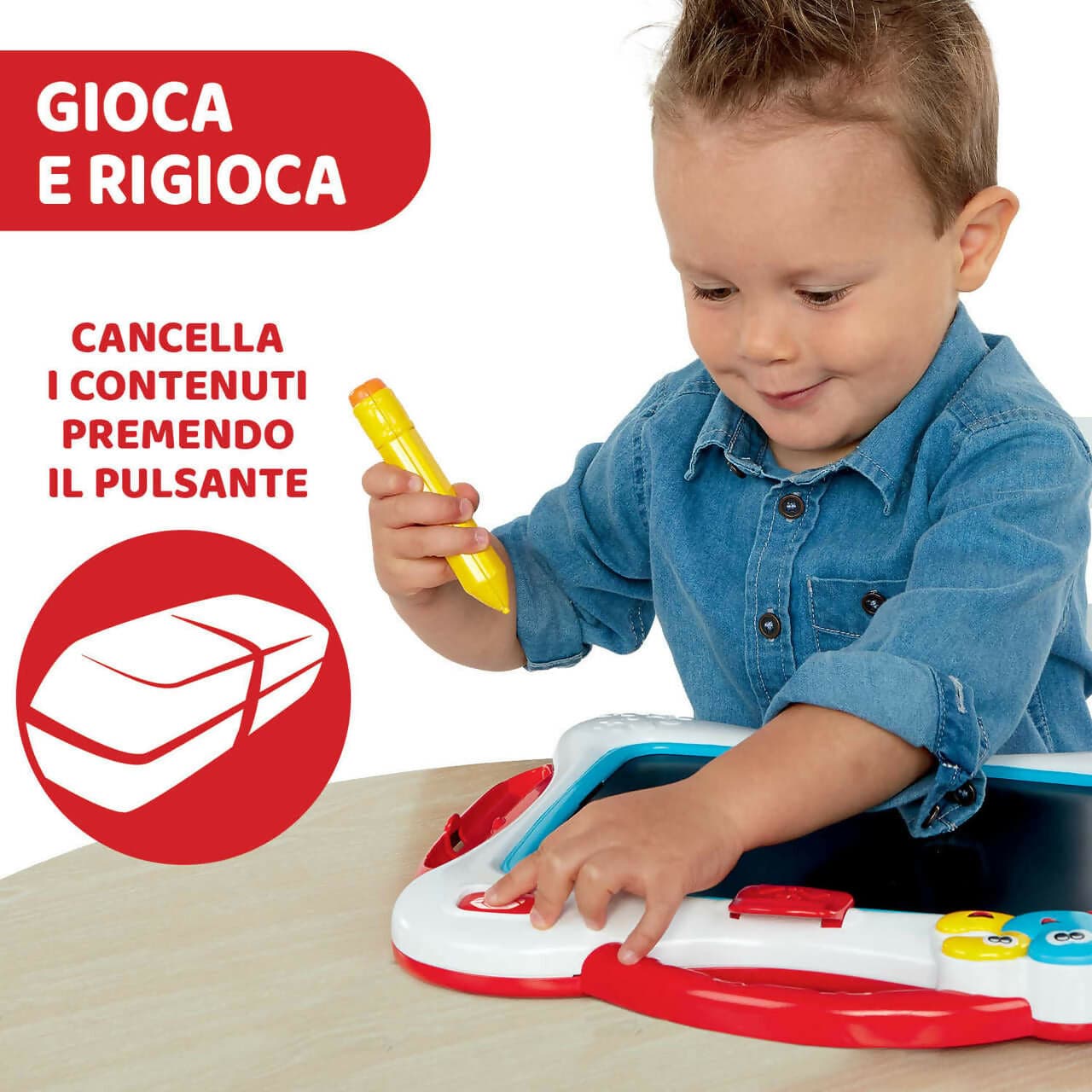 CHICCO Lavagna Leggi & Scrivi - Lavagna Cancellabile Bambini con Schermo LCD e Set di Carte, Esercizi di Pre-Scrittura e Disegno Libero, Ispirato al Metodo Montessori, Percorso educativo pregrafismo - Giochi Educativi in Giochi musicali Sanitaria Gioia del Bimbo - Villa San Giovanni, commercioVirtuoso.it