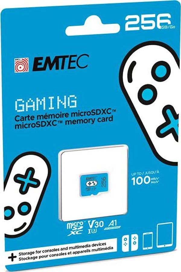 Emtec mSD 256GB UHS-I U3 V30 A1 Gaming Blu