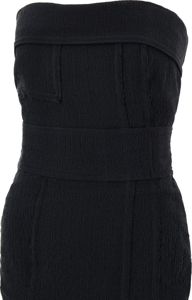 Tom Ford Abito Nero in Viscosa Drappeggiato con Dettaglio Bustier da donna in Casual Drestige - Casamassima, commercioVirtuoso.it