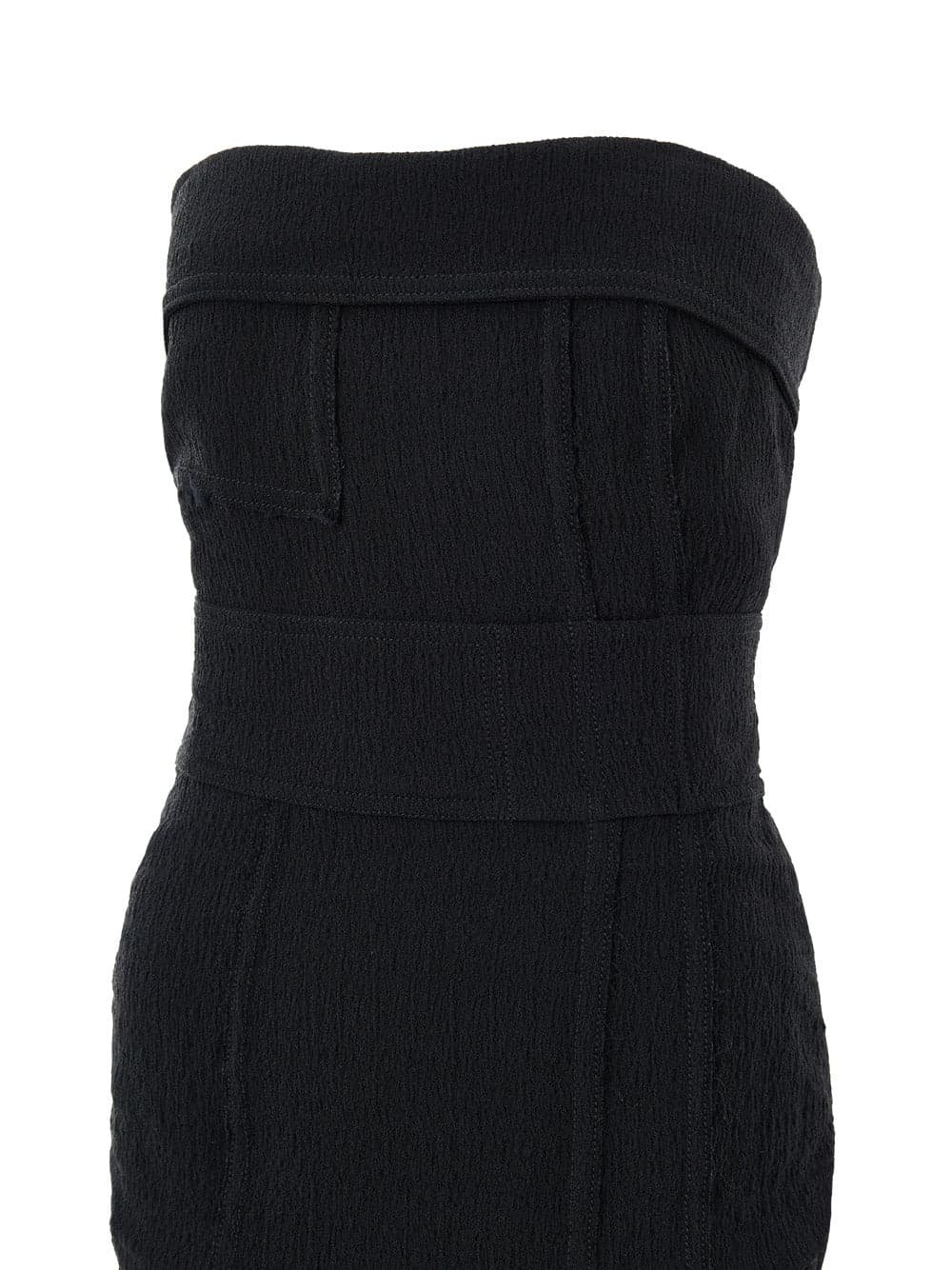 Tom Ford Abito Nero in Viscosa Drappeggiato con Dettaglio Bustier da donna in Casual Drestige - Casamassima, commercioVirtuoso.it