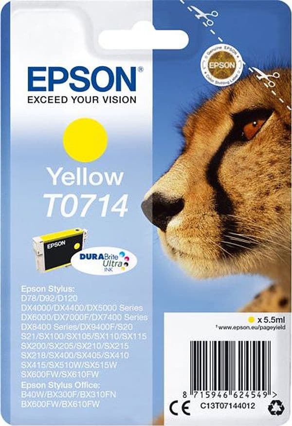 CARTUCCIA INCHIOSTRO GIALLO A PIGMENTI DURABRITE ULTRA STYLUS D78 BLISTER RS
