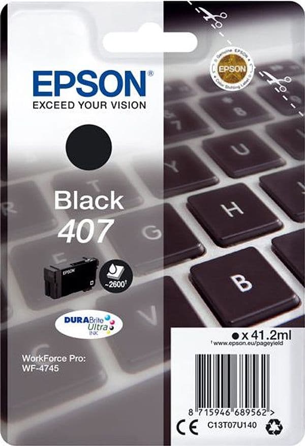 Cartuccia Epson Nero 407L 38,1 ML
