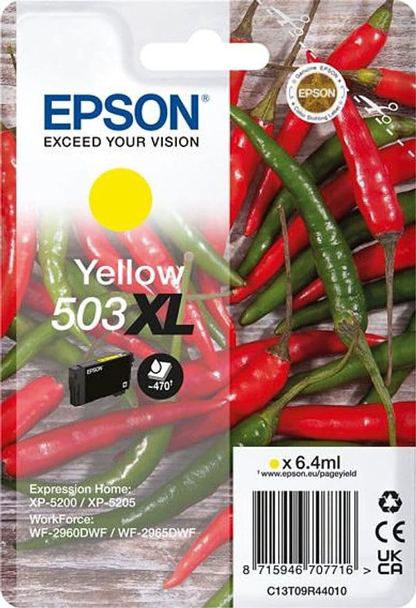 Epson Cartuccia Peperoncino 503XL Giallo 6,4 ml