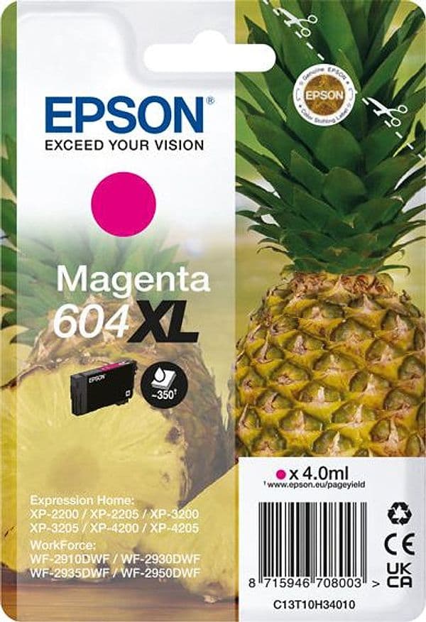 Epson Cartuccia 604XL Ananas Magenta 4 ml