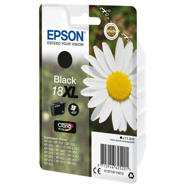 CARTUCCIA NERO(A PIGMENTI EPSON CLARIA HOME SERIE 18XL/MARGHERITA IN CONF. BLIS