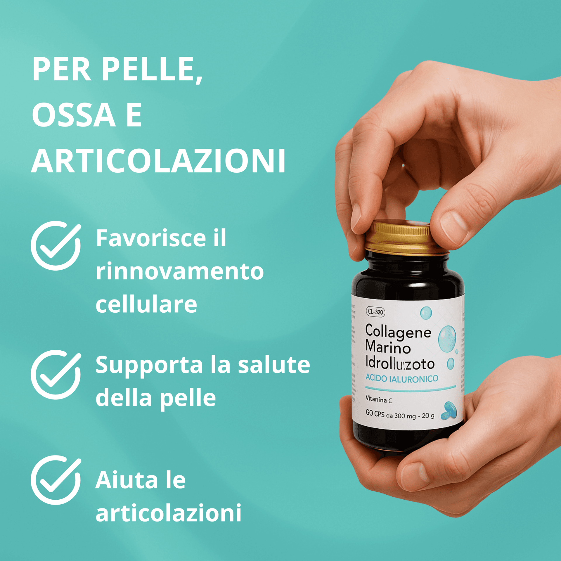 Collagene Marino Idrolizzato con Acido Ialuronico e Vitamina C – Supporto per Pelle Luminosa, Articolazioni e Ossa | Alta Biodisponibilità | CL-38 AlohaLabs 60 Compresse 500MG in Multivitamine e minerali BasketGuru Italia - Palermo, commercioVirtuoso.it