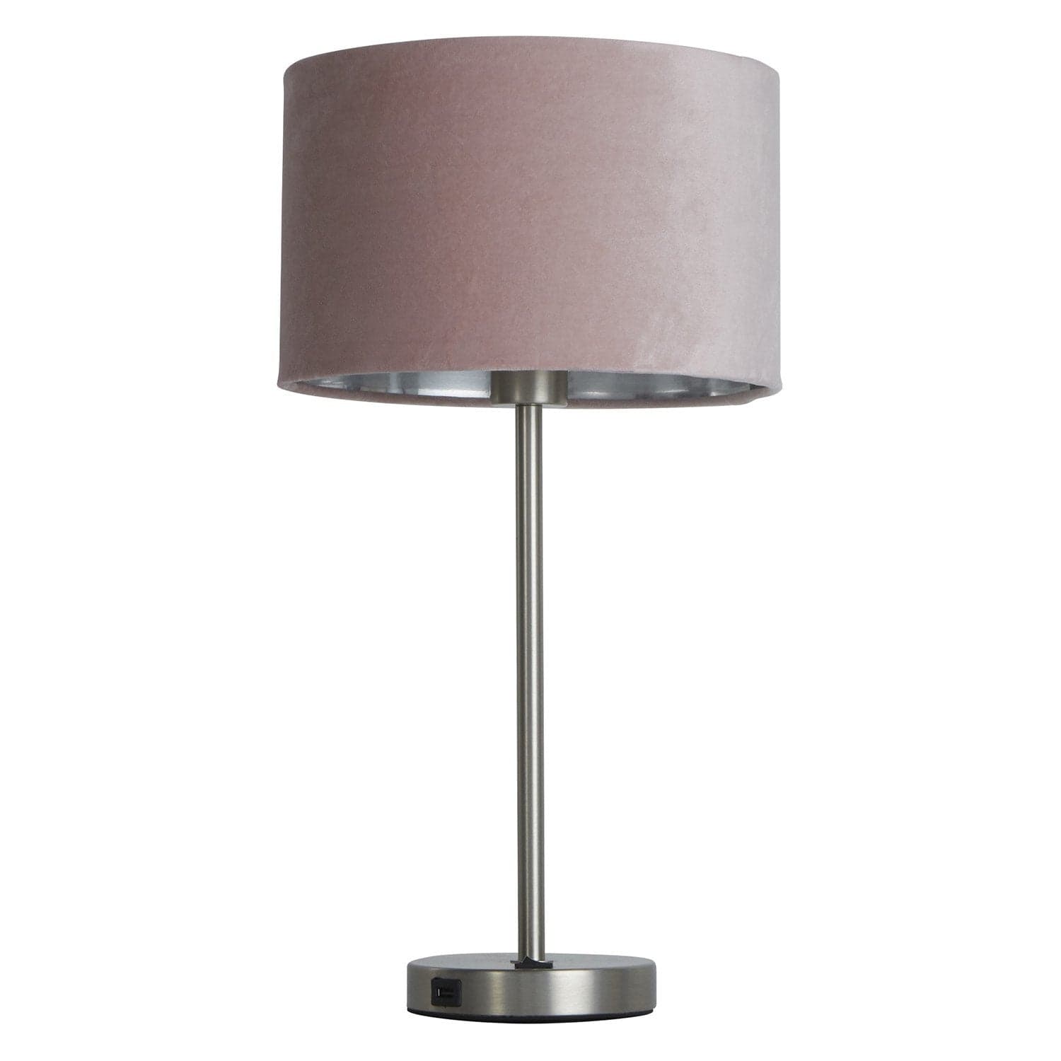 Lampada Scrivania Finlandese Metallo Nichel Velluto Rosa Usb 1 Luce E27 in Lampade da lavoro LuceArt - Montecorvino Pugliano, commercioVirtuoso.it