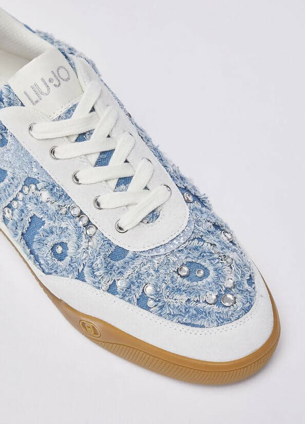 Liujo Donna Sneakers in denim con pietre gioiello in Sneaker casual Cantali Calzature - Randazzo, commercioVirtuoso.it