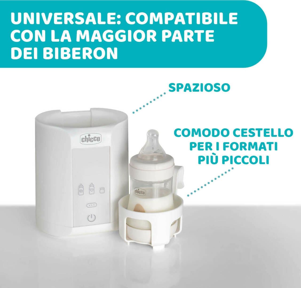 CHICCO Scaldabiberon Portatile da Viaggio e Scalda Pappa con 3 Programmi e Spegnimento Automatico, Scalda in Modo Graduale, Anche per Vasetti e Latte Materno, Mantiene il Calore, 220W, Bianco in Scaldabiberon e cuocipappa Sanitaria Gioia del Bimbo - Villa San Giovanni, commercioVirtuoso.it