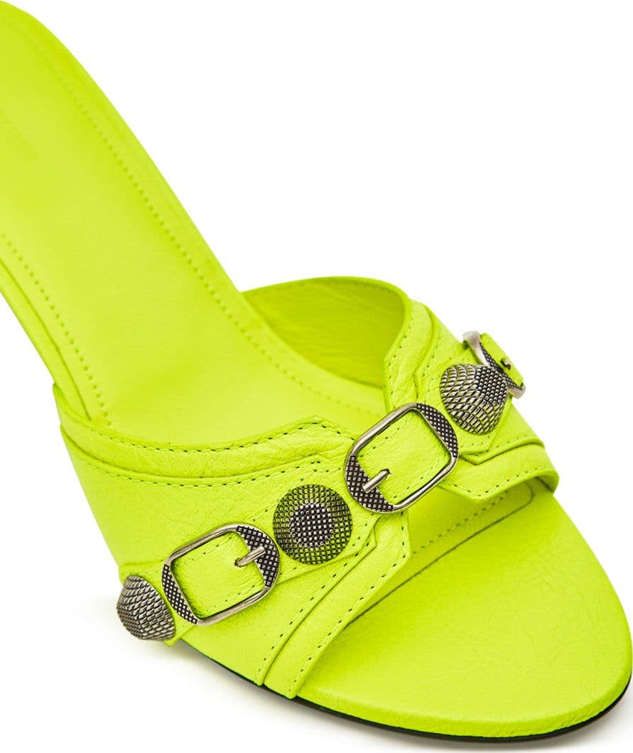 Balenciaga Sandali Slippers Mule Cagole in Giallo Fluo da donna in Infradito e ciabatte da spiaggia Drestige - Casamassima, commercioVirtuoso.it