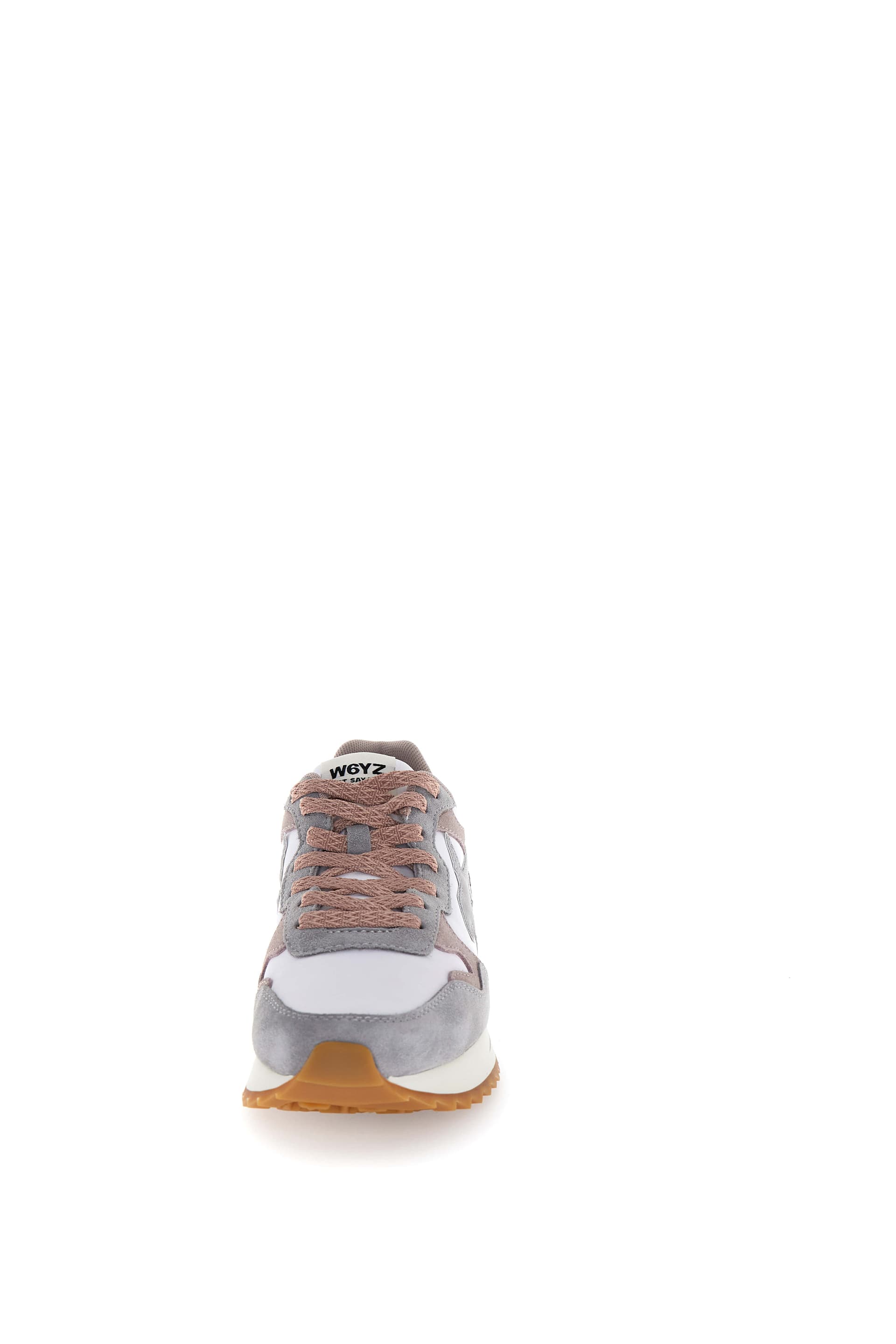 W6yz scarpe donna Home  YAK-W. - Sneakers in tessuto tecnico e suede White - Grey. 2016528233B46 in Sneaker casual Broadway Red - Barletta, commercioVirtuoso.it