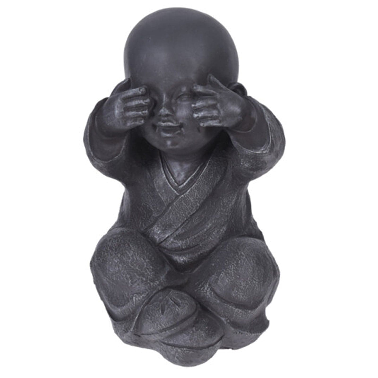 Statua decorativa in resina monaco Shaolin per veranda e giardino h 27 cm - 4