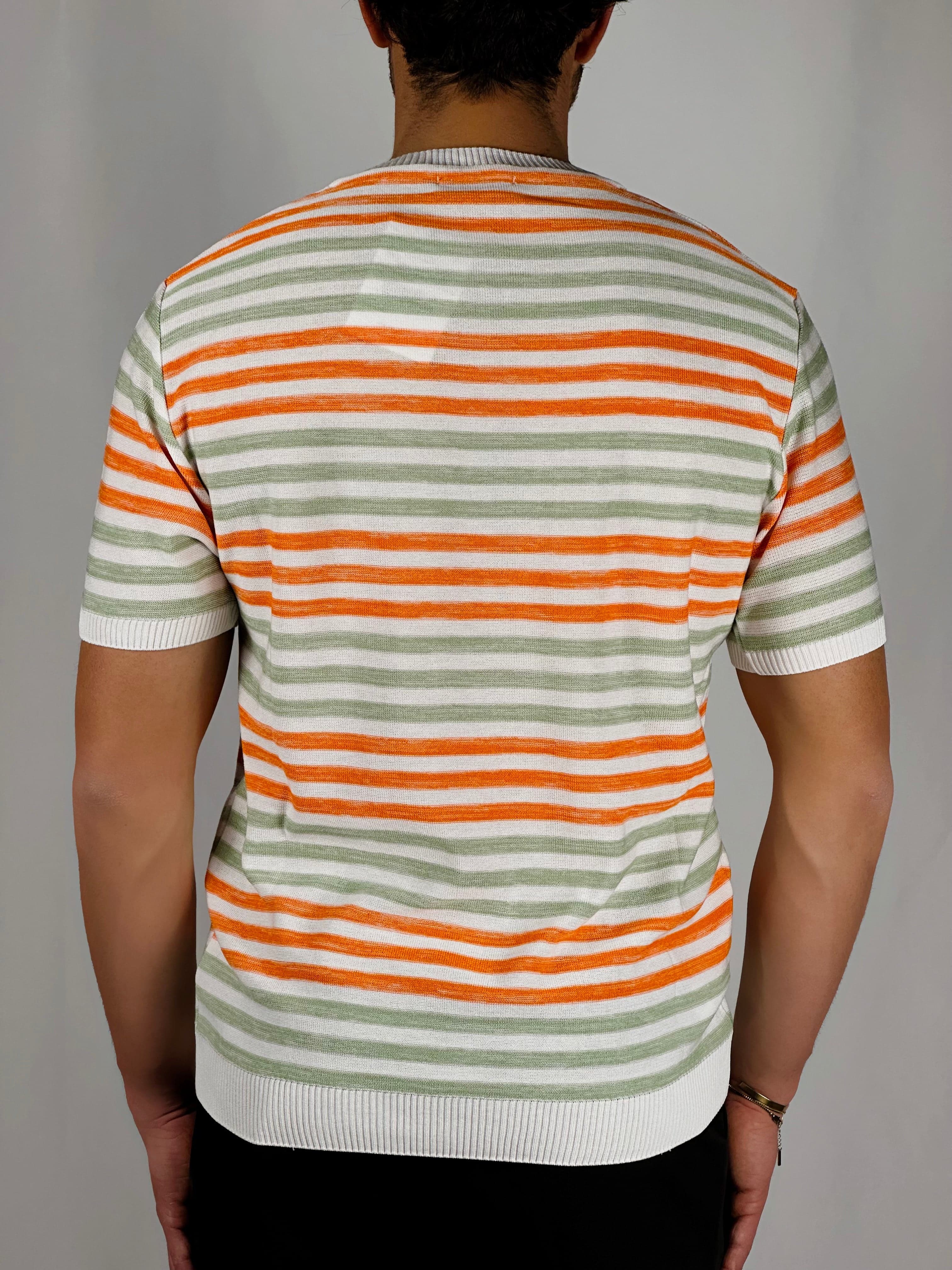 Maglia girocollo rigata in T-shirt Kanal 32 - Santa Maria di Licodia, commercioVirtuoso.it