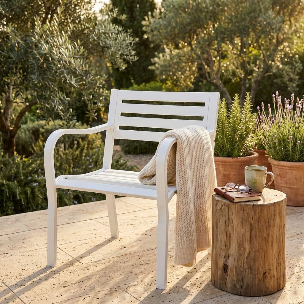 AELANA - poltrona da giardino in ferro Bianco in Set di mobili Milani Home - Dueville, commercioVirtuoso.it