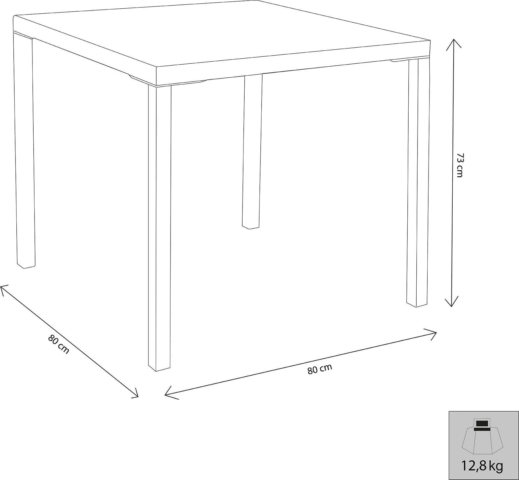 INDEX - tavolo da giardino in ferro 80x80 Taupe in Tavoli standard Milani Home - Dueville, commercioVirtuoso.it