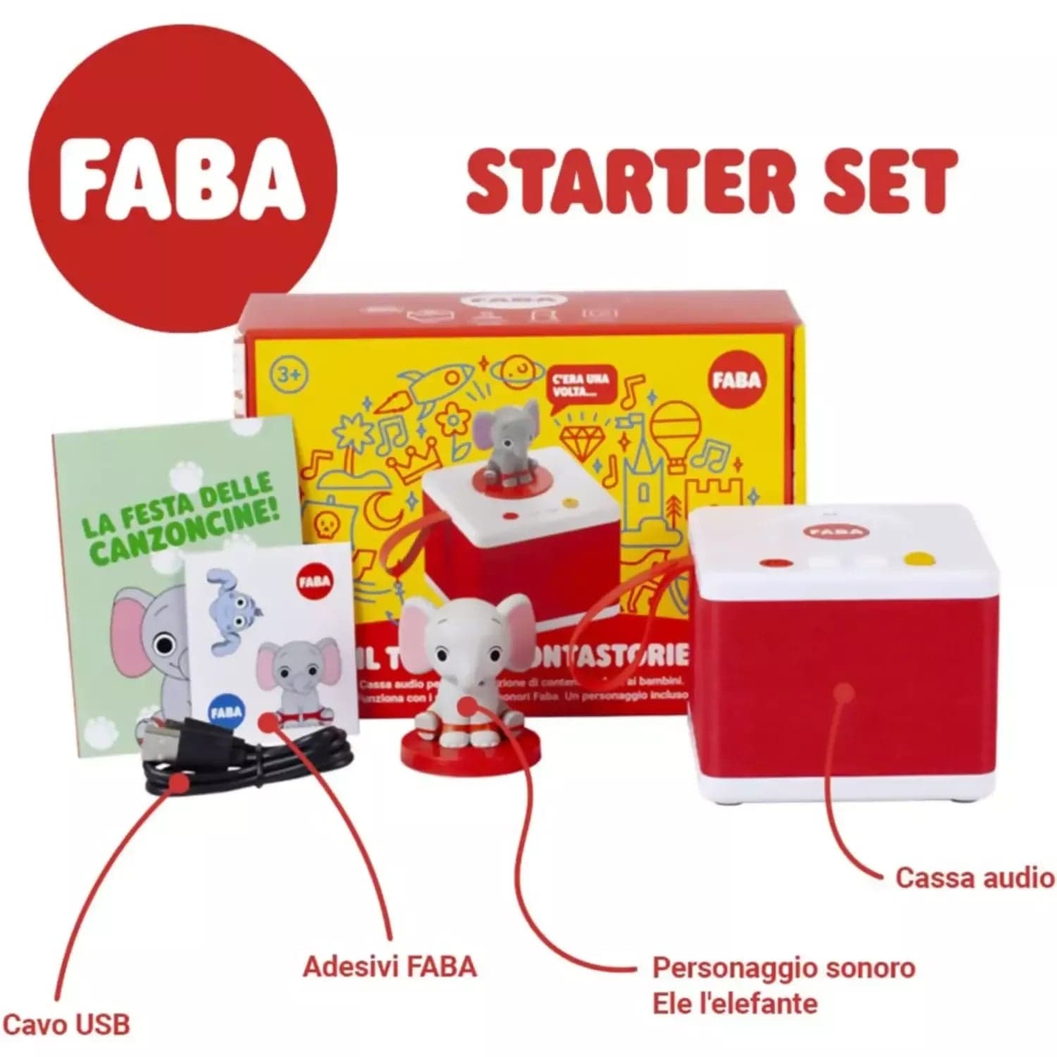 FABA Raccontastorie Bianco con Personaggio Sonoro Ele l'Elefante - crescere insieme in Libri interattivi Sanitaria Gioia del Bimbo - Villa San Giovanni, commercioVirtuoso.it