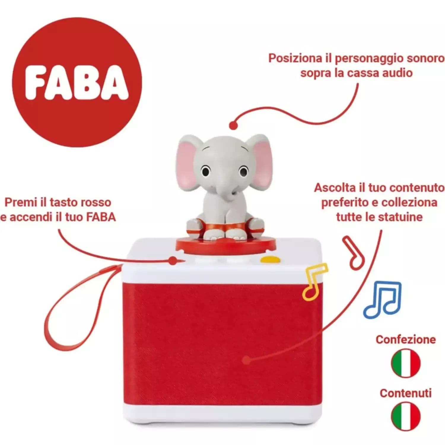 FABA Raccontastorie Bianco con Personaggio Sonoro Ele l'Elefante - crescere insieme in Libri interattivi Sanitaria Gioia del Bimbo - Villa San Giovanni, commercioVirtuoso.it