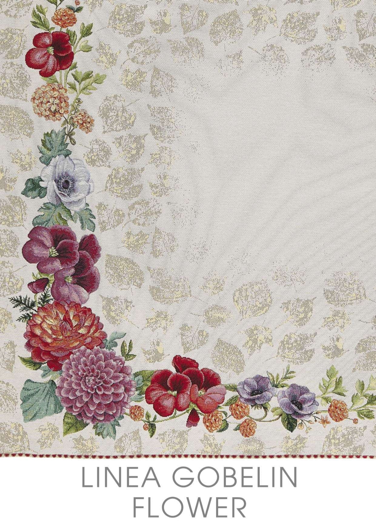 Centrotavola FLOWER in gobelin 100×100 – maè , via roma 60 in Runner Falco Biancheria - Parete, commercioVirtuoso.it